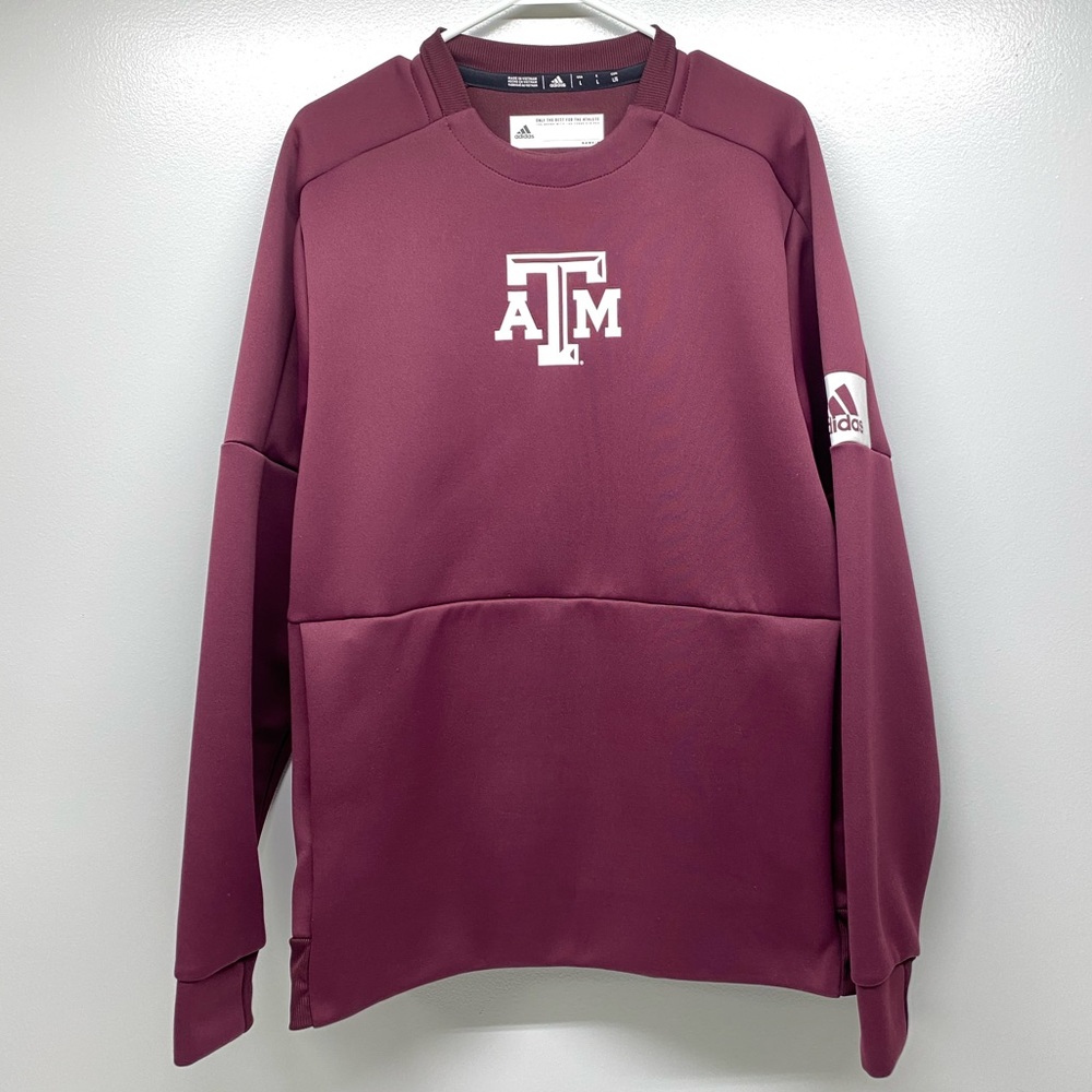 Adidas Texas A&M Clima Warm Burgundy Red pullover